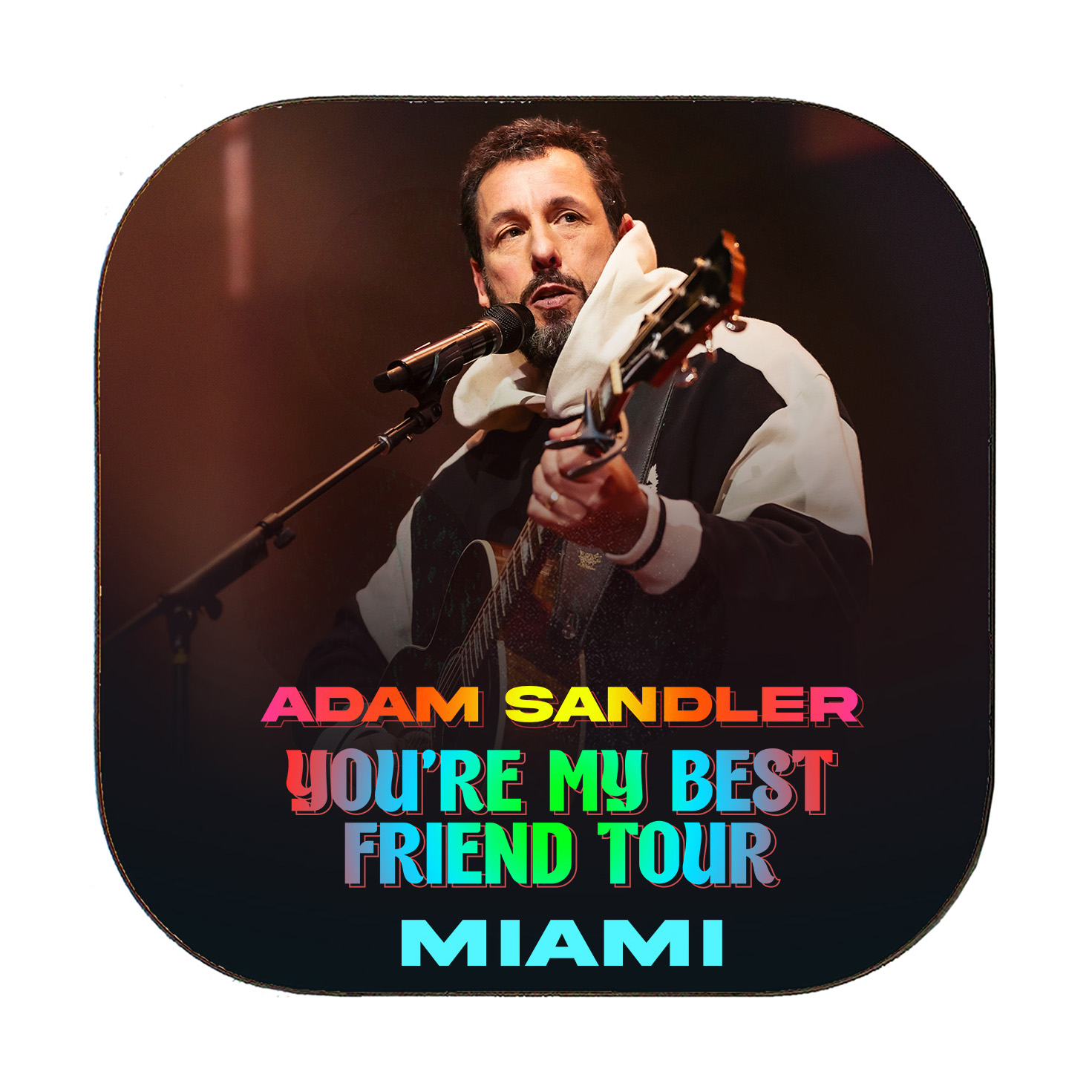 Adam Sandler Hardboard & Fiberglass Coaster