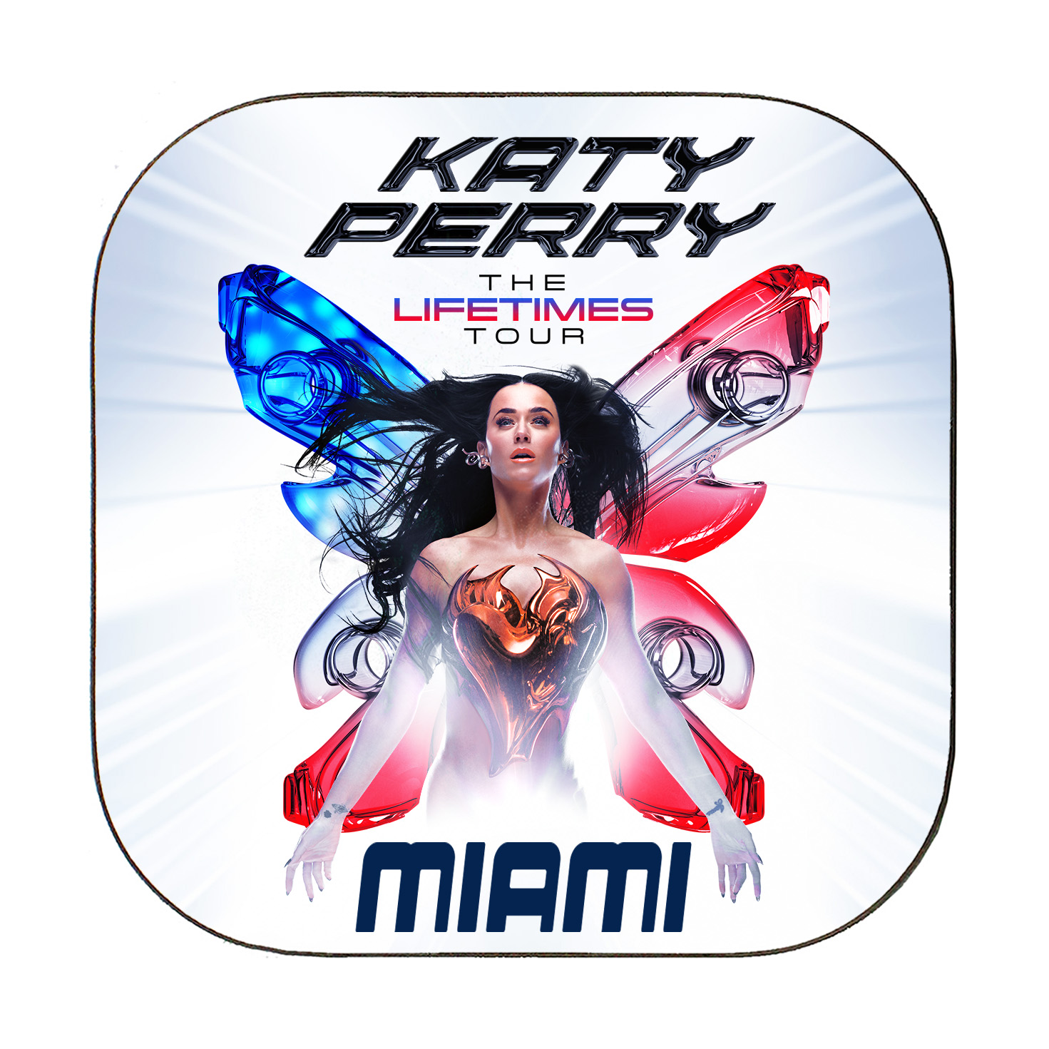 KATY PERRY Hardboard & Fiberglass Coaster