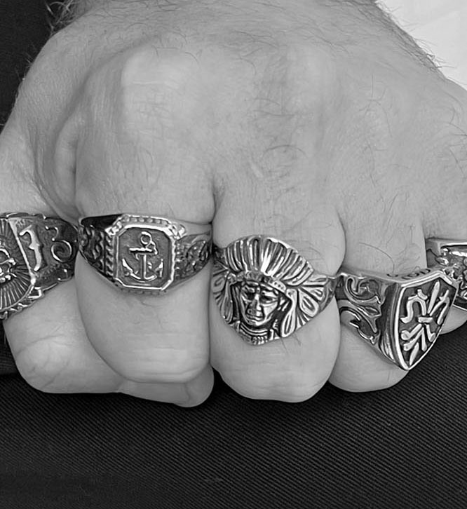 Mens Silver Rings Assortment