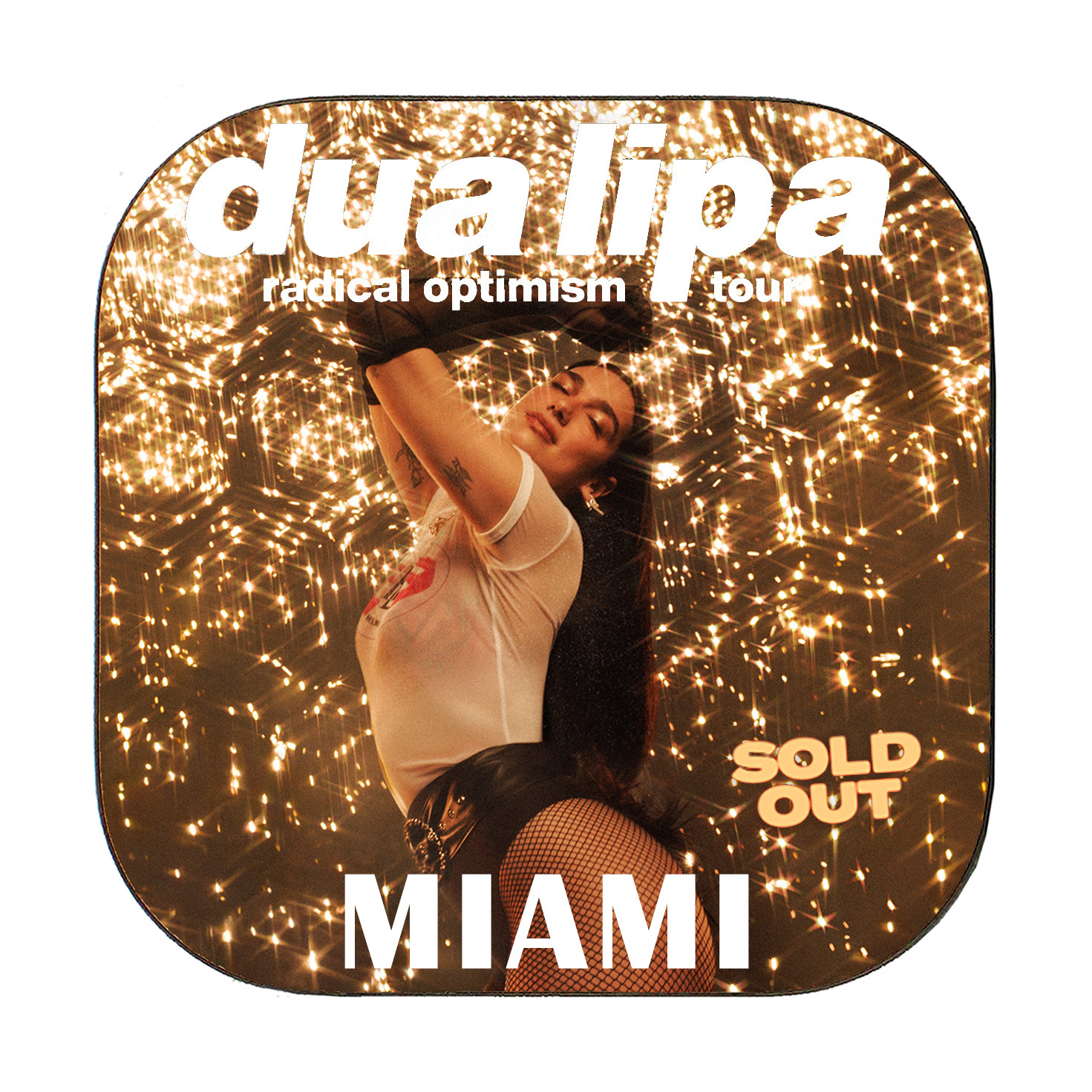DUA LIPA Hardboard & Fiberglass Coaster