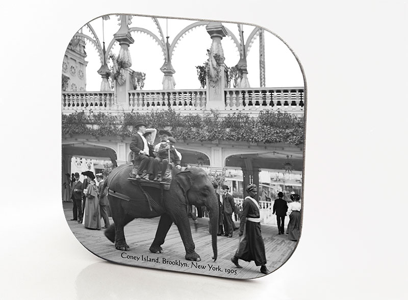 New York Hardboard & Fiberglass Coaster Brooklyn Coney Island. New York. 1905 c