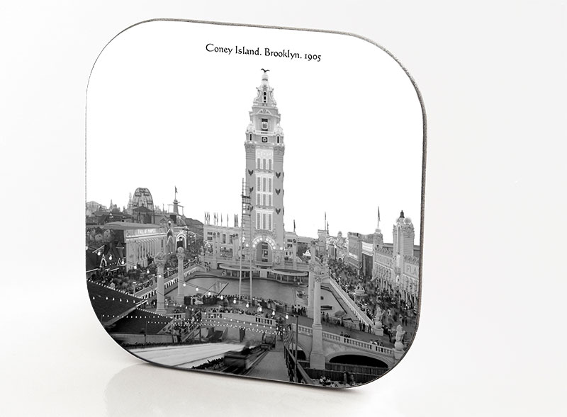 New York Hardboard & Fiberglass Coaster Brooklyn Coney Island. New York. 1905 f