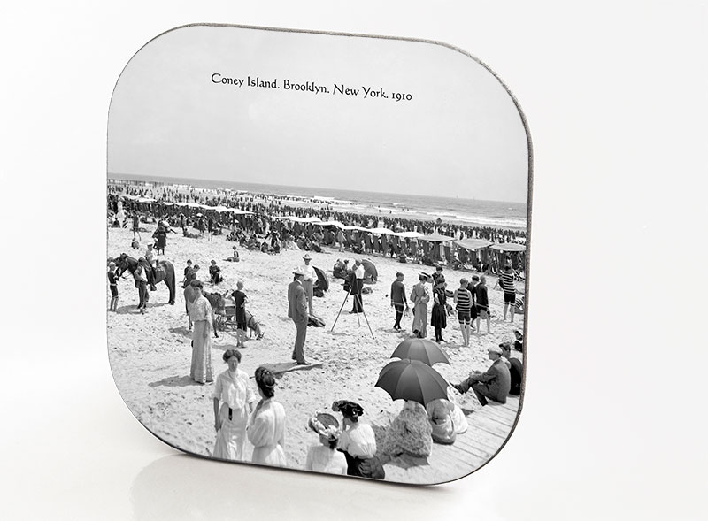 New York Hardboard & Fiberglass Coaster Brooklyn Coney Island. New York. 1910
