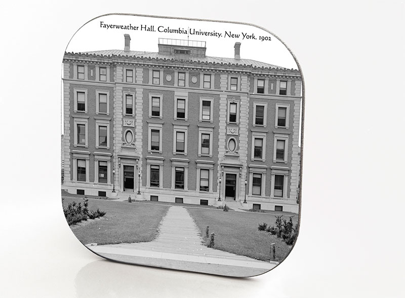 New York Hardboard & Fiberglass Coaster Columbia University. Fayerweather Hall.New York.1902