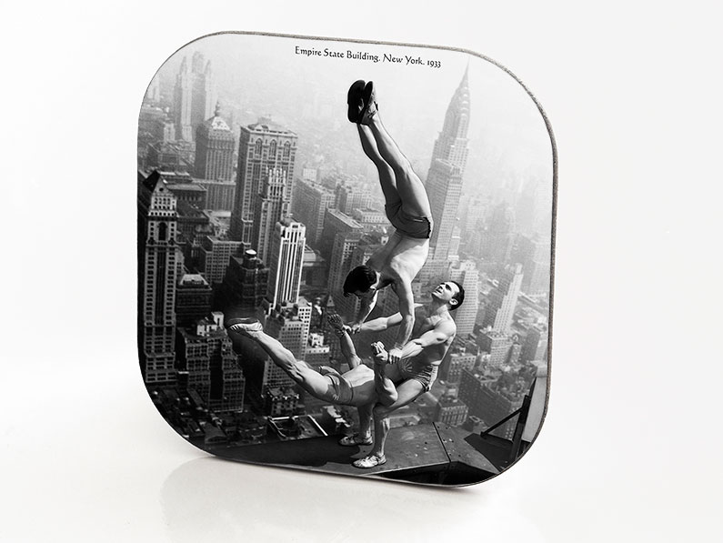 New York Hardboard & Fiberglass Coaster Skyscrapers Collection Empire State Building Acrobats. New York.1933 a