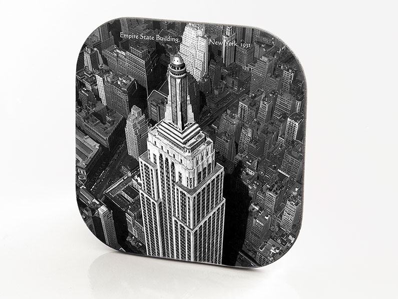 New York Hardboard & Fiberglass Coaster Skyscrapers Collection Empire State Building. New York. 1931 a