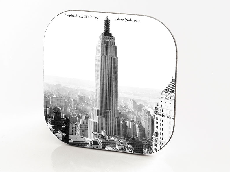 New York Hardboard & Fiberglass Coaster Skyscrapers Collection Empire State Building. New York. 1931 b