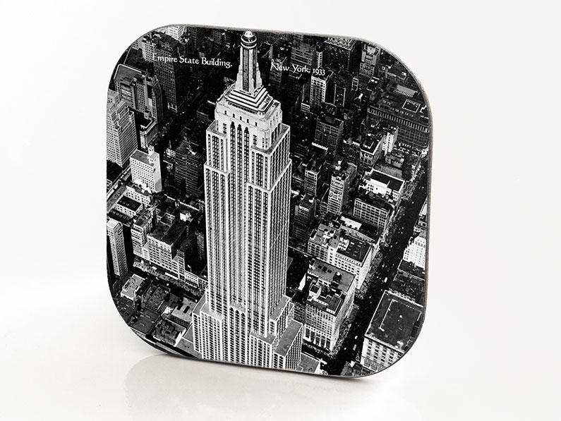 New York Hardboard & Fiberglass Coaster Skyscrapers Collection Empire State Building. New York. 1933