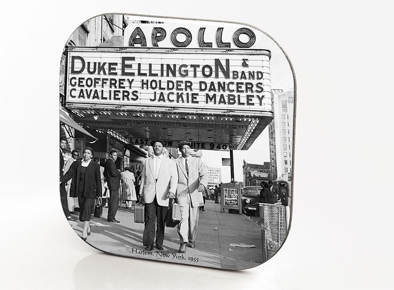 New York Hardboard & Fiberglass Coaster Harlem Apollo Theater. New York. 1955