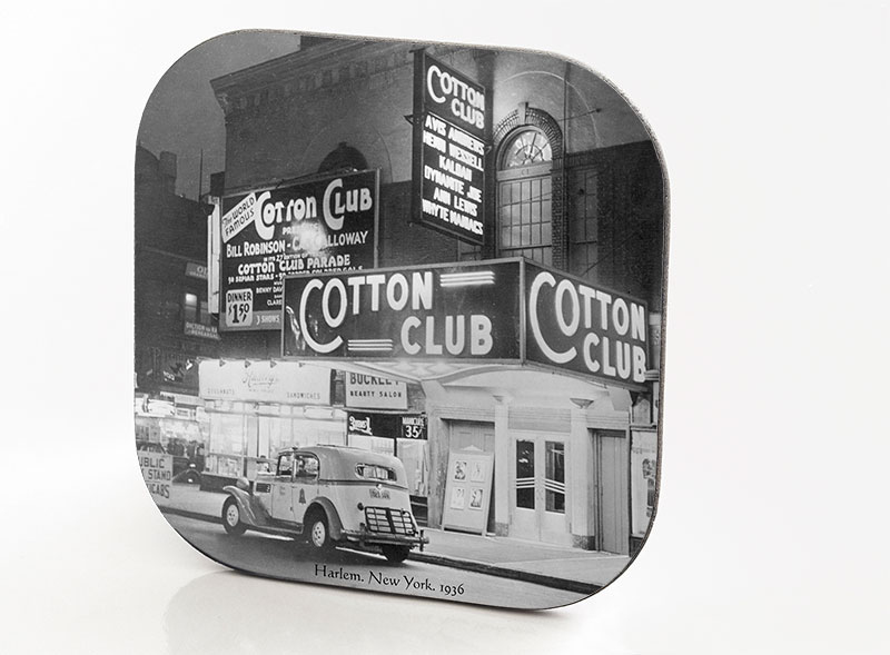 New York Hardboard & Fiberglass Coaster Harlem Cotton Club. New York. 1936