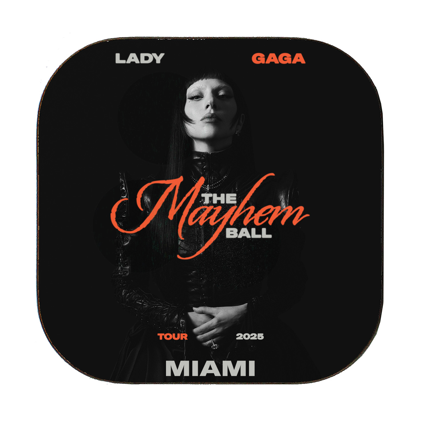 LADY GAGA Hardboard & Fiberglass Coaster