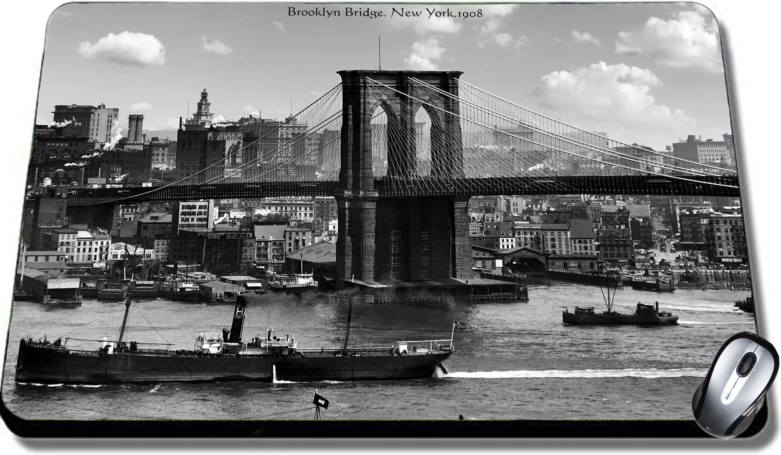 Mouse Pad Brooklyn Bridge. New York. 1908