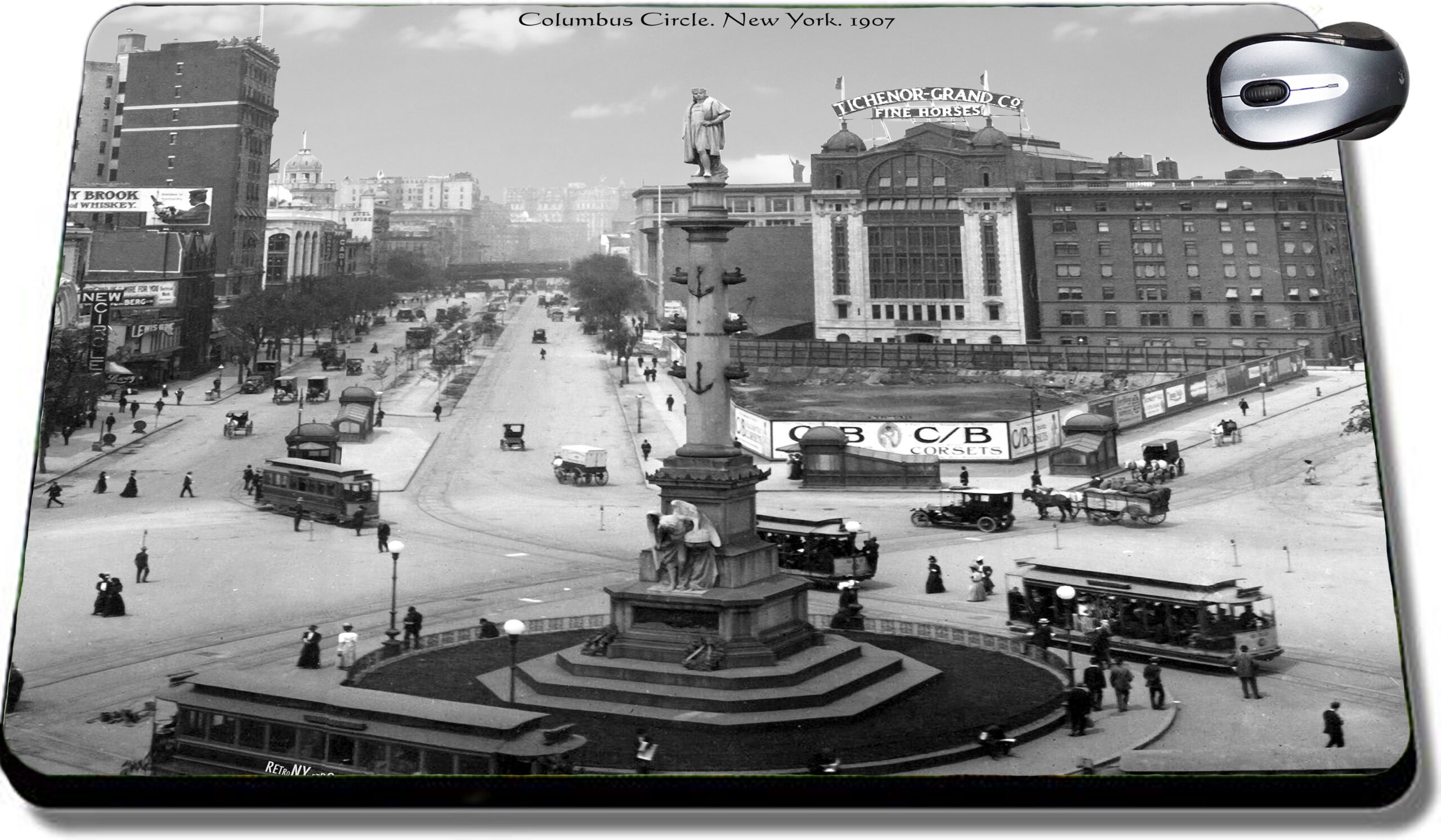 Mouse Pad Columbus Circle. New York. 1907