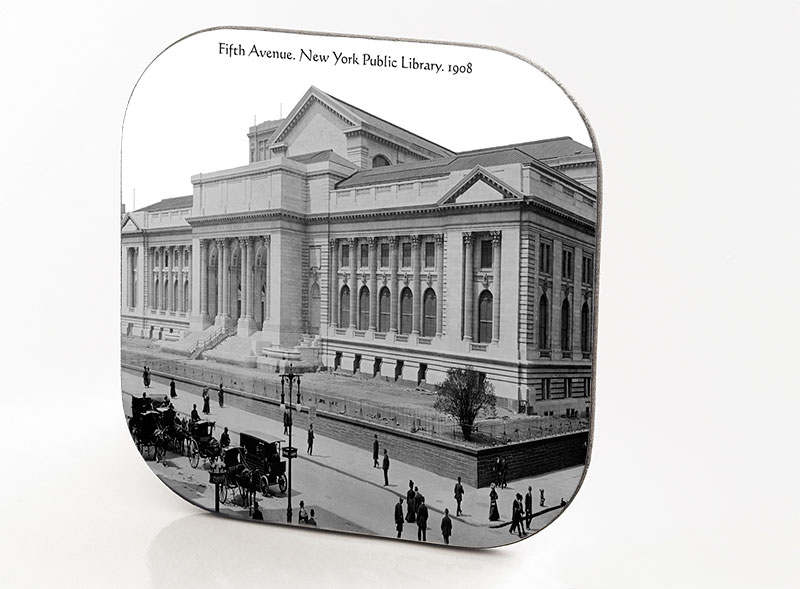New York Hardboard & Fiberglass Coaster New York Public Library. 1908