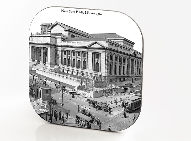 New York Hardboard & Fiberglass Coaster New York Public Library. 1910