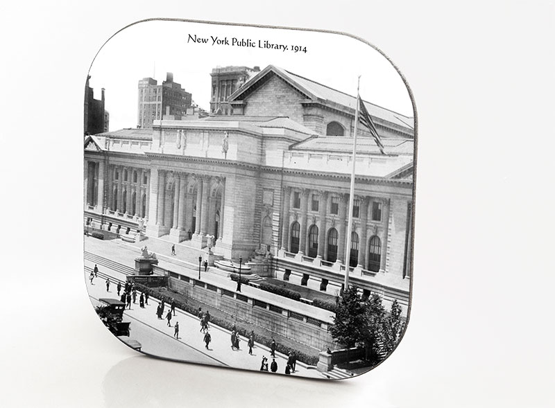 New York Hardboard & Fiberglass Coaster New York Public Library. 1914