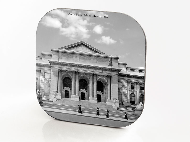 New York Hardboard & Fiberglass Coaster New York Public Library. 1916