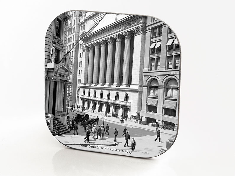 New York Hardboard & Fiberglass Coaster New York Stock Exchange. 1903