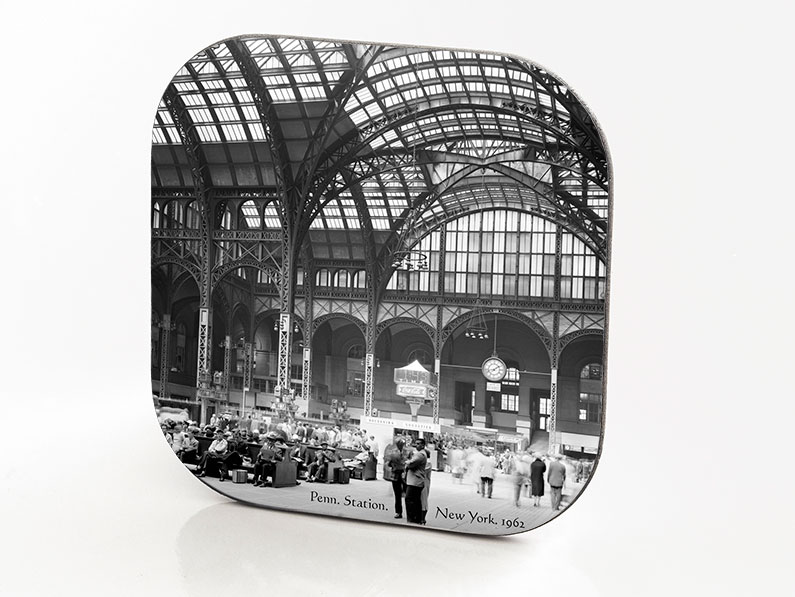 New York Hardboard & Fiberglass Coaster Penn Station. New York. 1962