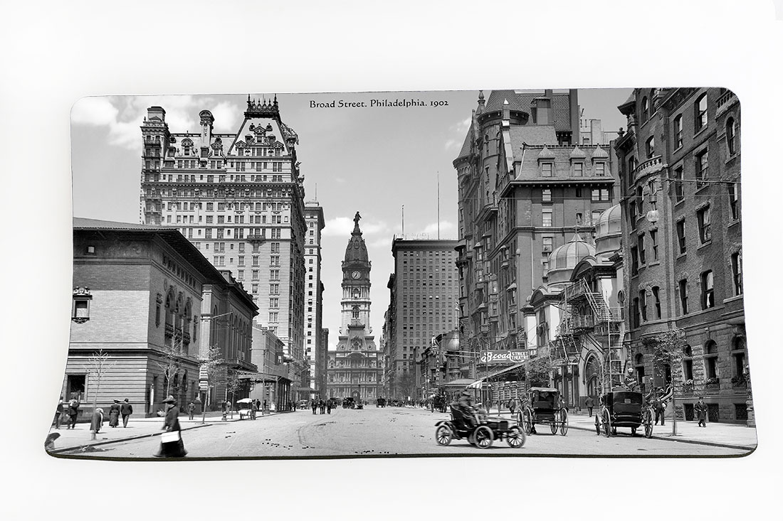 Philadelphia. Placemat. Broad Street. 1902