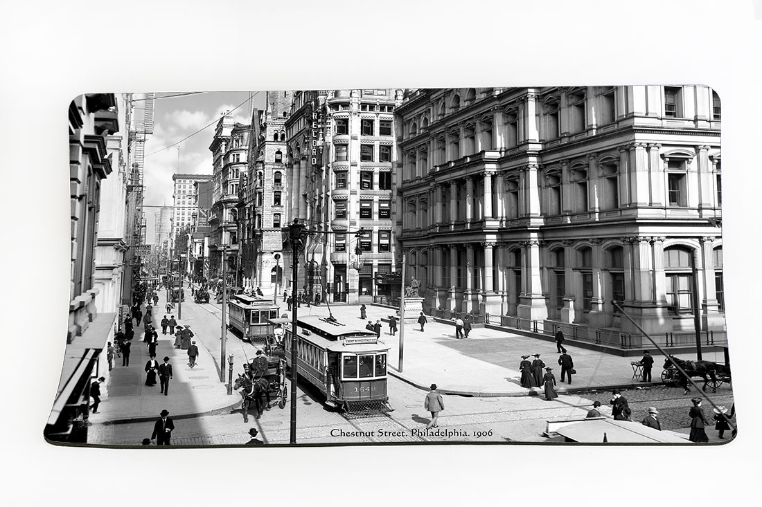 Philadelphia. Placemat. Chestnut Street. 1906