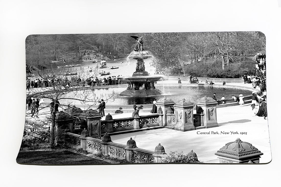 New York Placemat. Central Park & Bethesda Fountain. New York. 1905