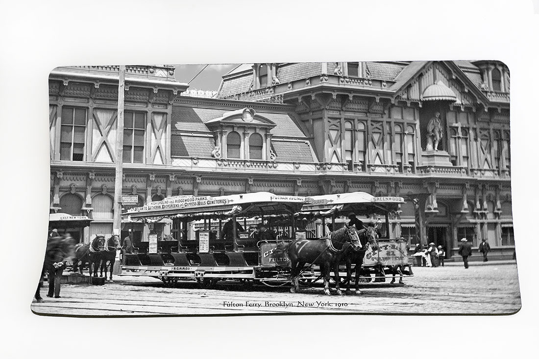 New York Placemat. Brooklyn New York. Fulton Ferry 1901