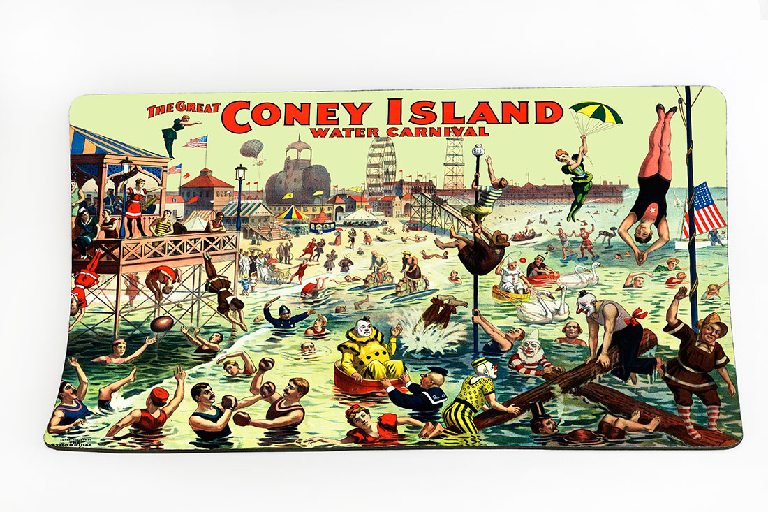 New York Placemat. Brooklyn Coney Island Water Carnival. Original Poster. 1898