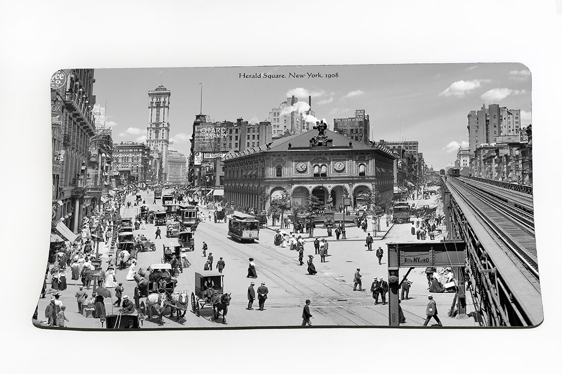 New York Placemat. Herald Square. New York. 1908
