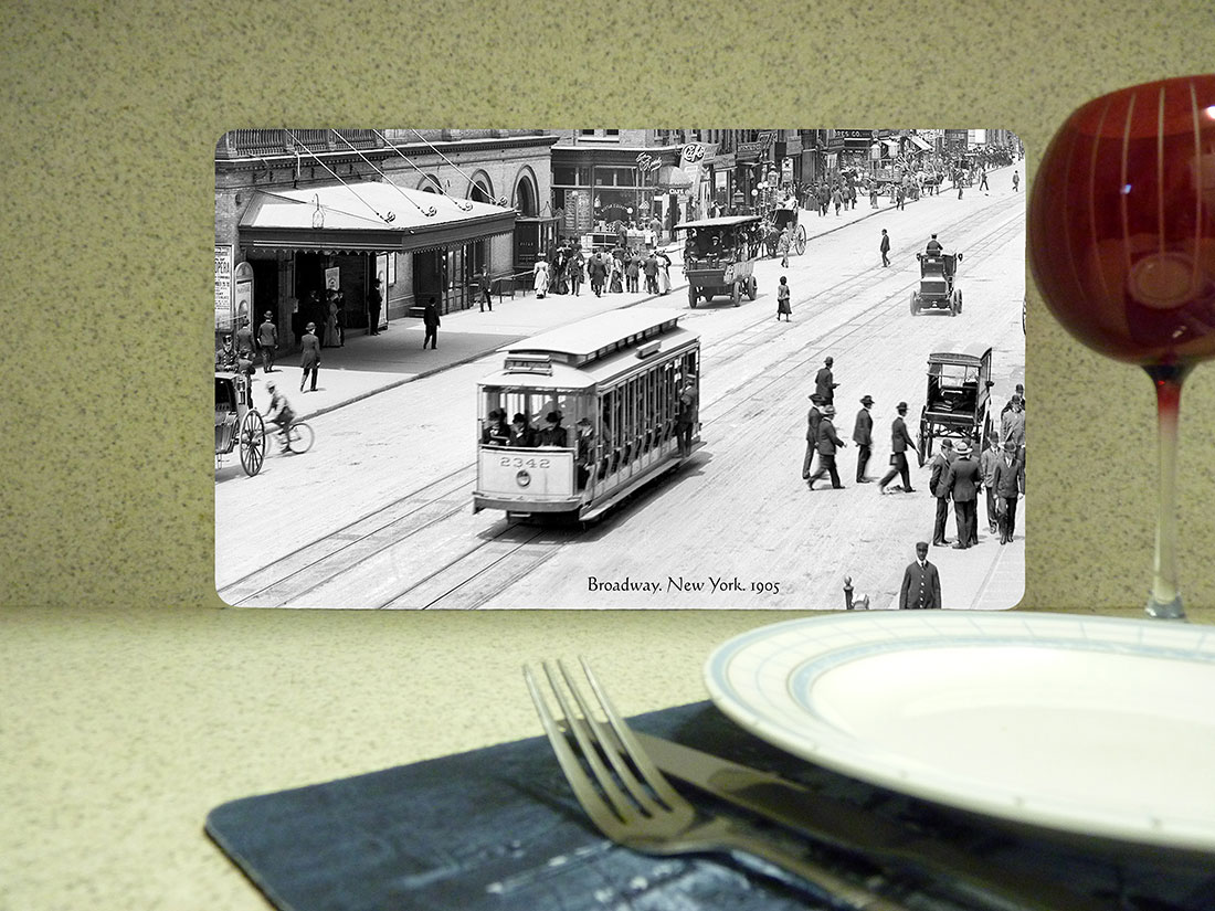 New York Placemat. Broadway & Metropolitan Opera. New York. 1905
