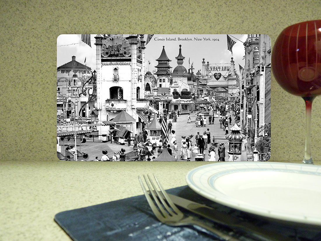 New York Placemat. Brooklyn Coney Island Luna Park. New York. 1904
