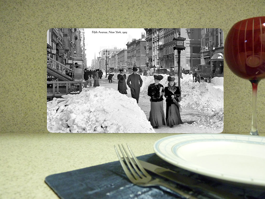 New York Placemat. Fifth Avenue & W.27th Street. New York. 1905