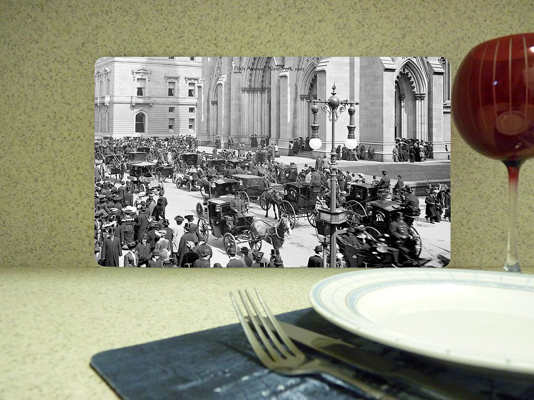 New York Placemat. Fifth Avenue. New York. 1903