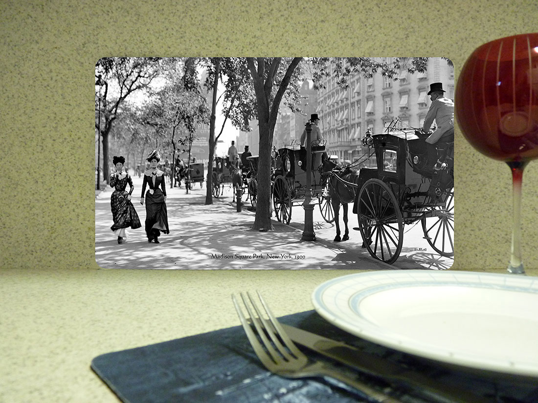New York Placemat. Madison Square Park. New York. 1900