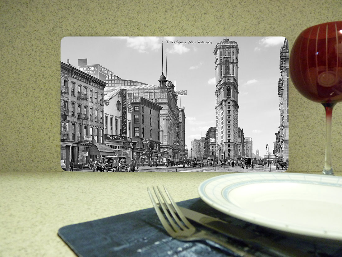 New York Placemat. Times Square. New York. 1904