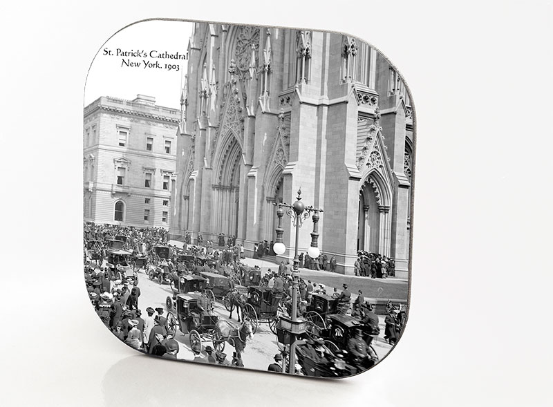 New York Hardboard & Fiberglass Coaster St. Patrick's Cathedral. New York. 1903