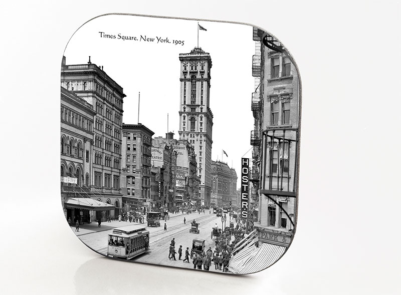 New York Hardboard & Fiberglass Coaster Times Square. New York. 1905