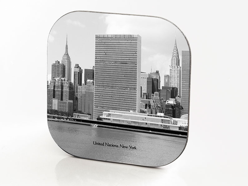 New York Hardboard & Fiberglass Coaster United Nations. New York