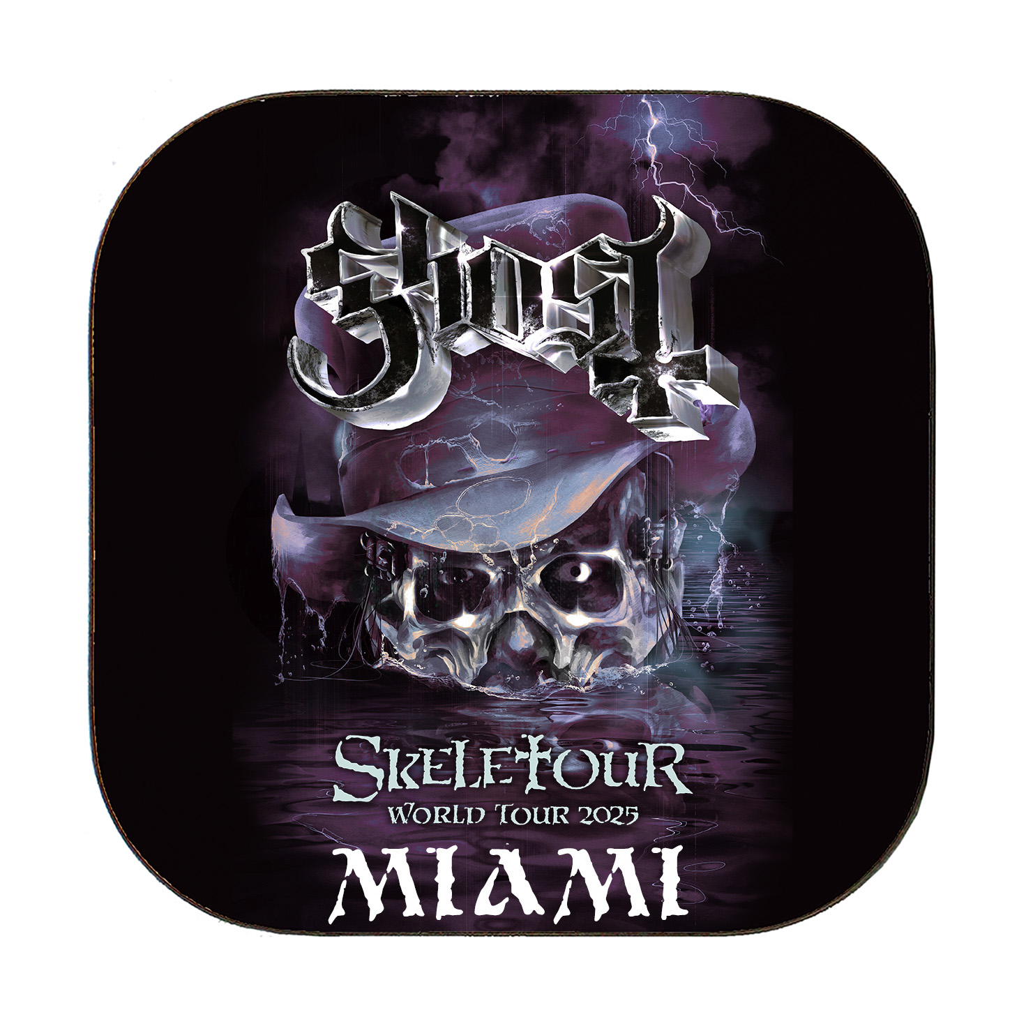 GHOST Hardboard & Fiberglass Coaster