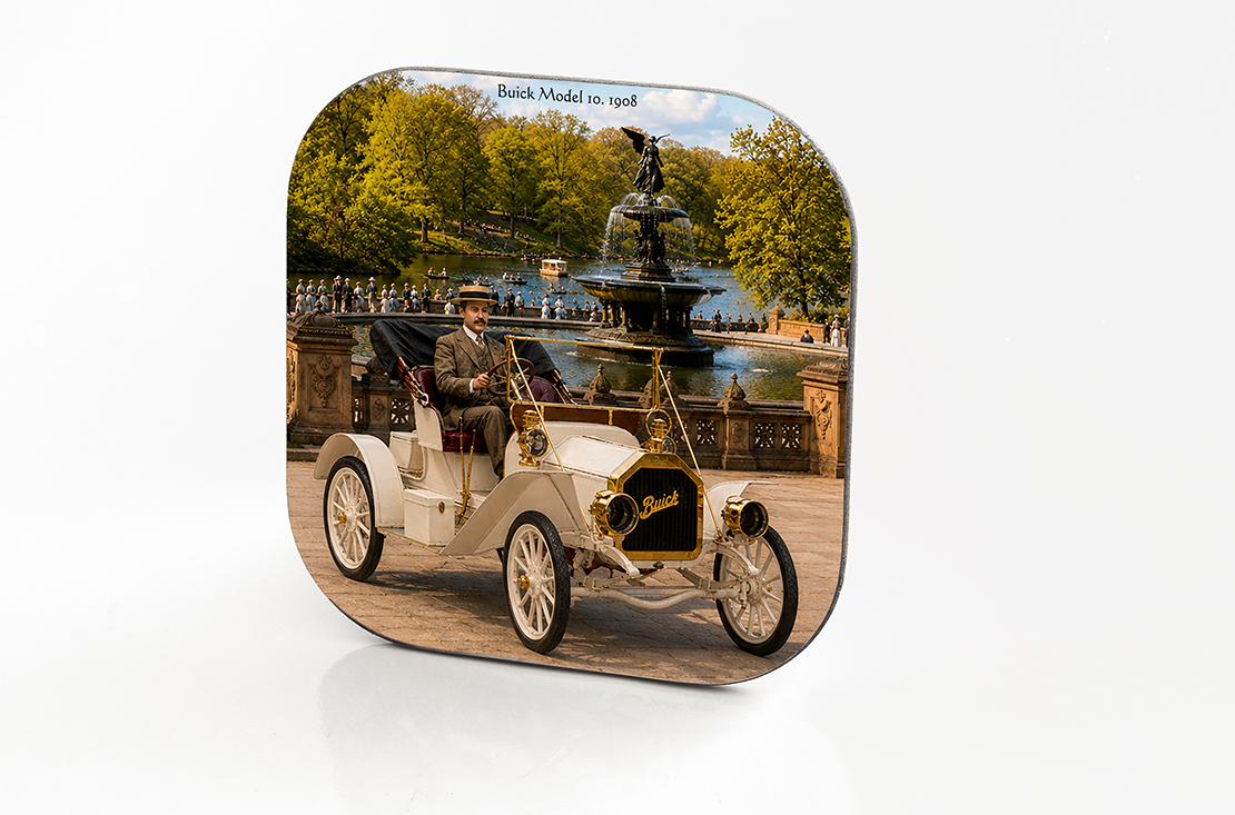 1908 Buick Model 10 Hardboard & Fiberglass Coaster 