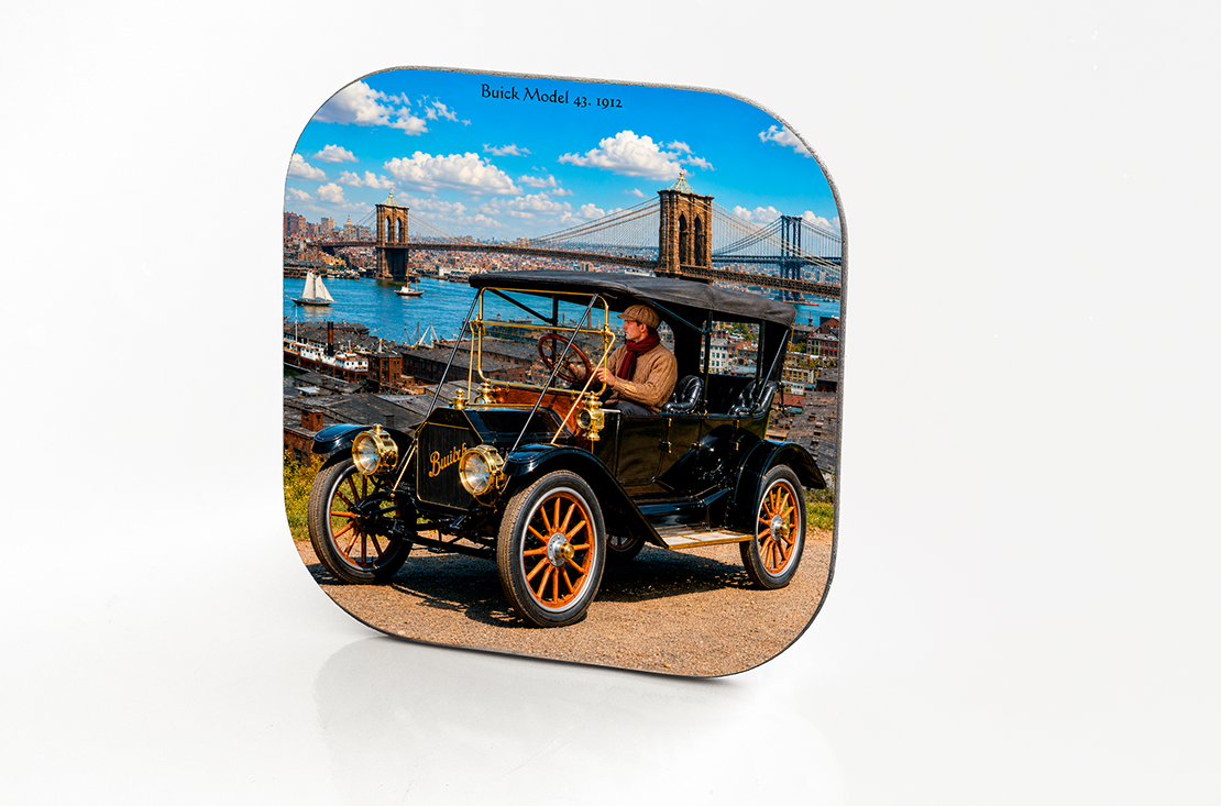 1912 Buick Model 43 Hardboard & Fiberglass Coaster