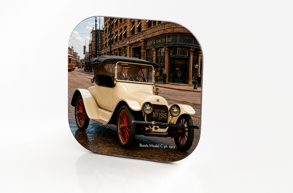 1915 Buick Model C36 Hardboard & Fiberglass Coaster