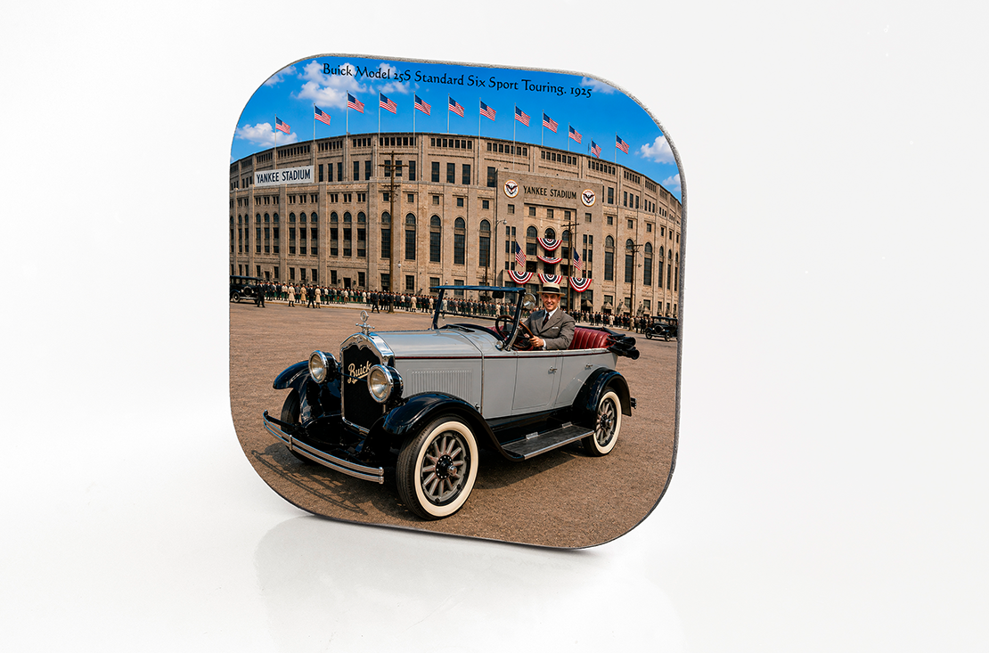 1925 Buick Model 25S Standart Six Sport Touring Hardboard & Fiberglass Coaster