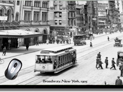 Broadway and W 39th Street New York 1905 vintage mouse pad