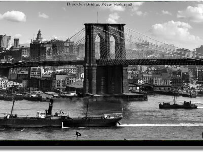Brooklyn Bridge New York 1908 vintage mouse pad